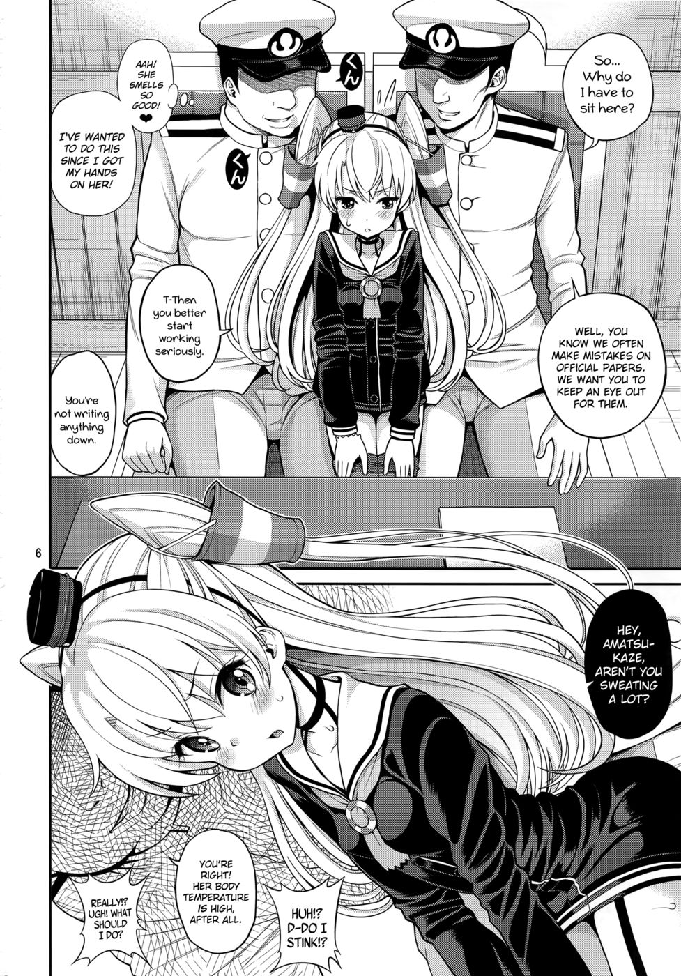 Hentai Manga Comic-Amatsukaze Sweats a Lot-Read-5